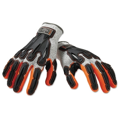 Ergodyne ProFlex 922CR CutResistant Nitrile-Dipped DIR Gloves, XLarge, HiVis Orange/Gray (150-17095)