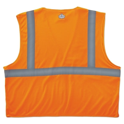 Ergodyne GloWear® Safety Vest, 8210HL, Mesh, Class 2, Type R, 2 in Reflective Tape, 2 Pockets, Hook/Loop, 2X-Large/3X-Large, Orange (150-21017)