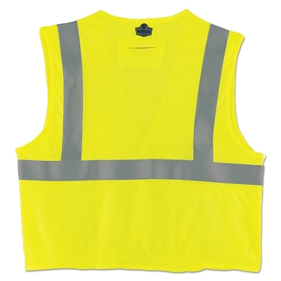 Ergodyne GloWear® Safety Vest, 8260FRHL, Fire Resist, Mesh Modacrylic, Class 2, Type R, 2 Pockets, Reflective Tape, 2X-L/3XL, Lime (150-21497)
