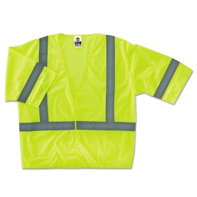 Ergodyne GloWear® 8310HL Type R Class 3 Economy Hi-Vis Short-Sleeved Safety Vest, Small/Medium, Lime (150-22023)