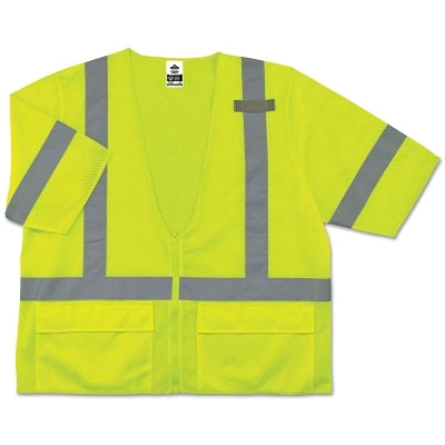 Ergodyne GloWear® 8320Z Type R Class 3 Standard Hi-Vis Short-Sleeved Safety Vest, Small/Medium, Lime (150-22123)
