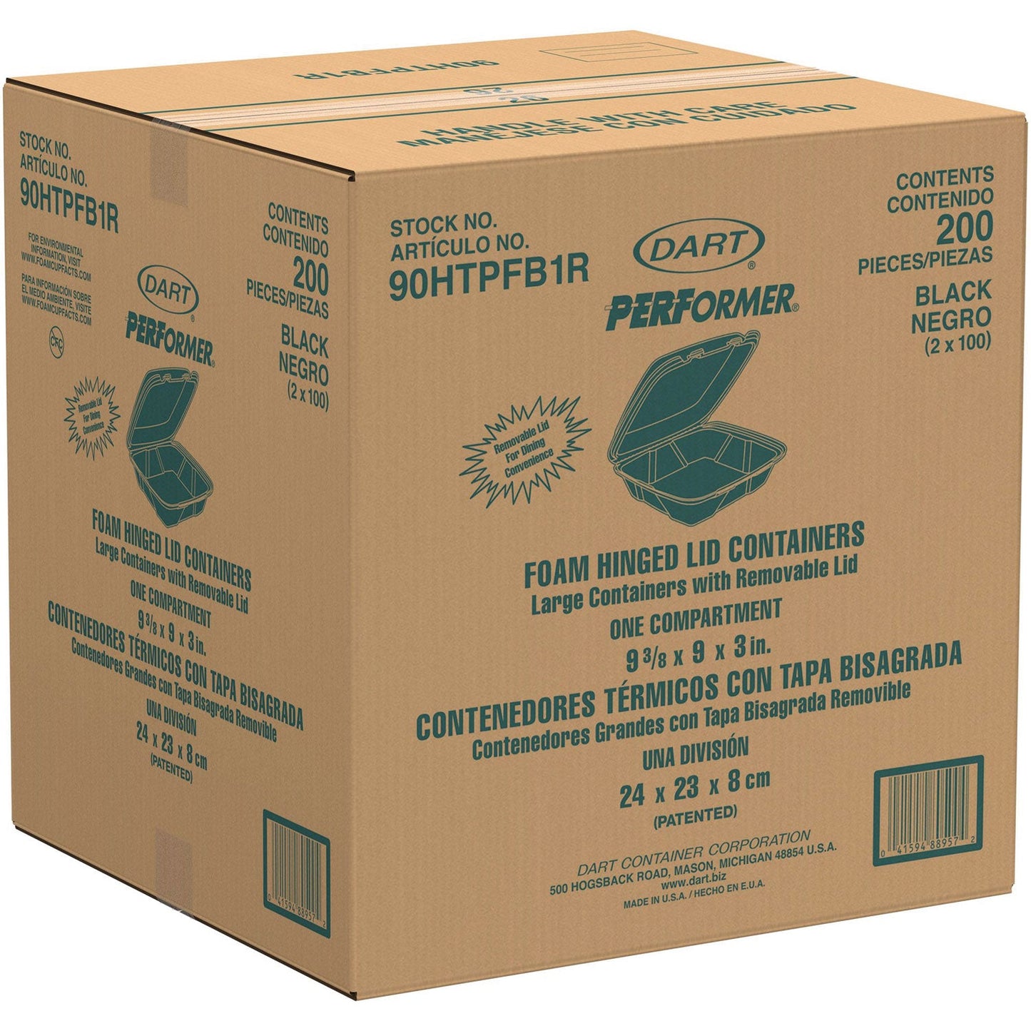 dart-r-insulated-foam-hinged-lid-containers-9-01-x-9-4-x-3-1-black-100-bag-2-bags-carton-200-containers-carton-dcc90htpfb1r_3