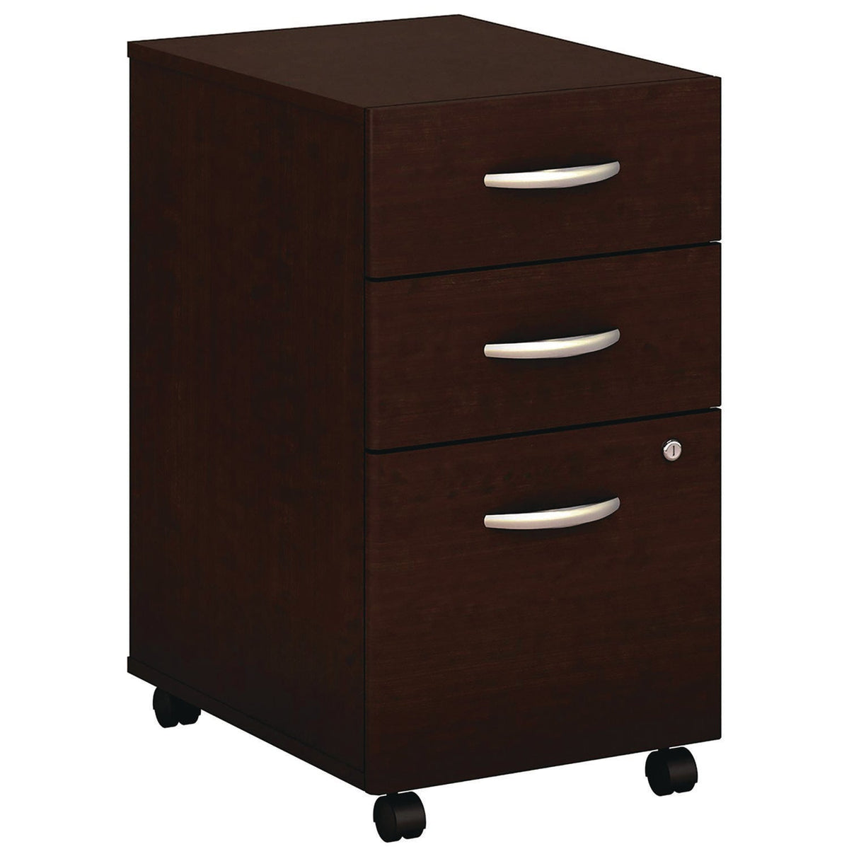 Box Fil R 1345 Bush® Series C Mobile Pedestal File, Left/Right, 3-Drawer: Box/Box/Fil ...