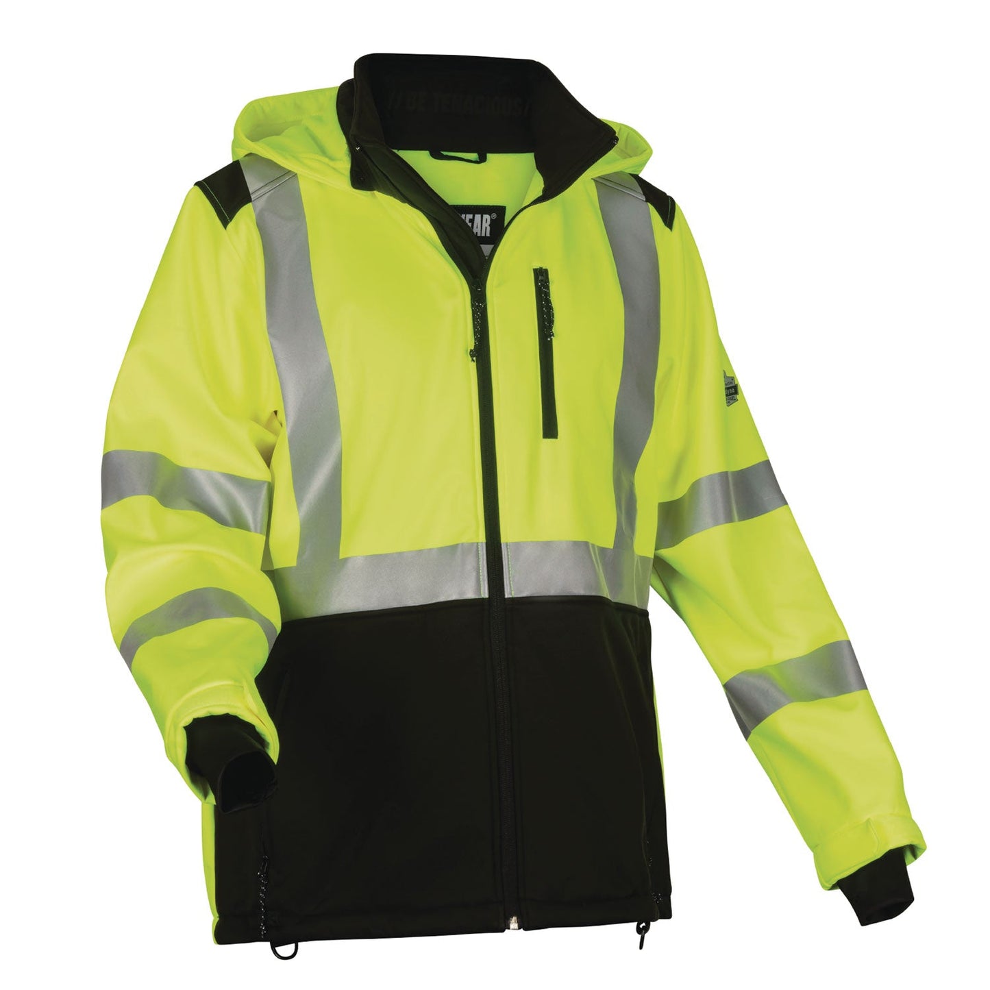 Ergodyne GloWear 8353 Class 3 Hi-Vis Softshell Water-Resistant Jacket, Small, Lime (EGO23522)