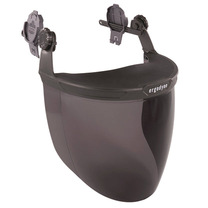 Ergodyne® Skullerz 8994 Anti-Scratch/Anti-Fog Hard Hat Face Shield, Cap-Style/Safety Helmet Adapter, Smoke Lens, Ships in 1-3 Bus Days (EGO60244)