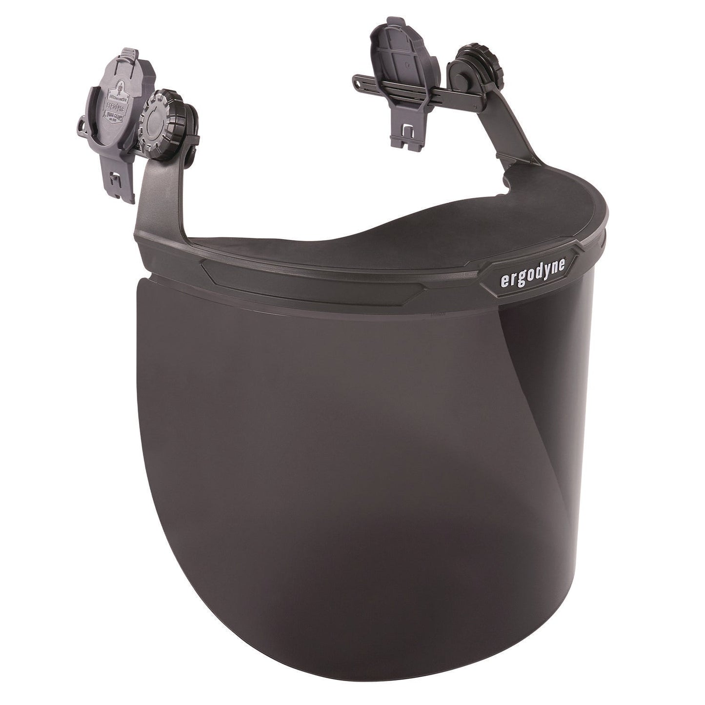 Ergodyne® Skullerz 8995 Anti-Scratch and Anti-Fog Hard Hat Face Shield with Adapter for Full Brim, Smoke Lens, Ships in 1-3 Bus Days (EGO60246)