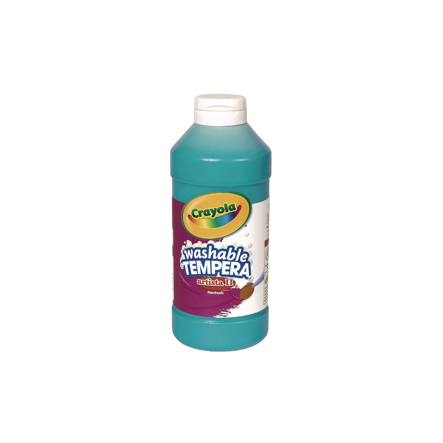 Crayola® Artista II Washable Tempera Paint, Turquoise, 16 oz. Bottle (CYO543155048)