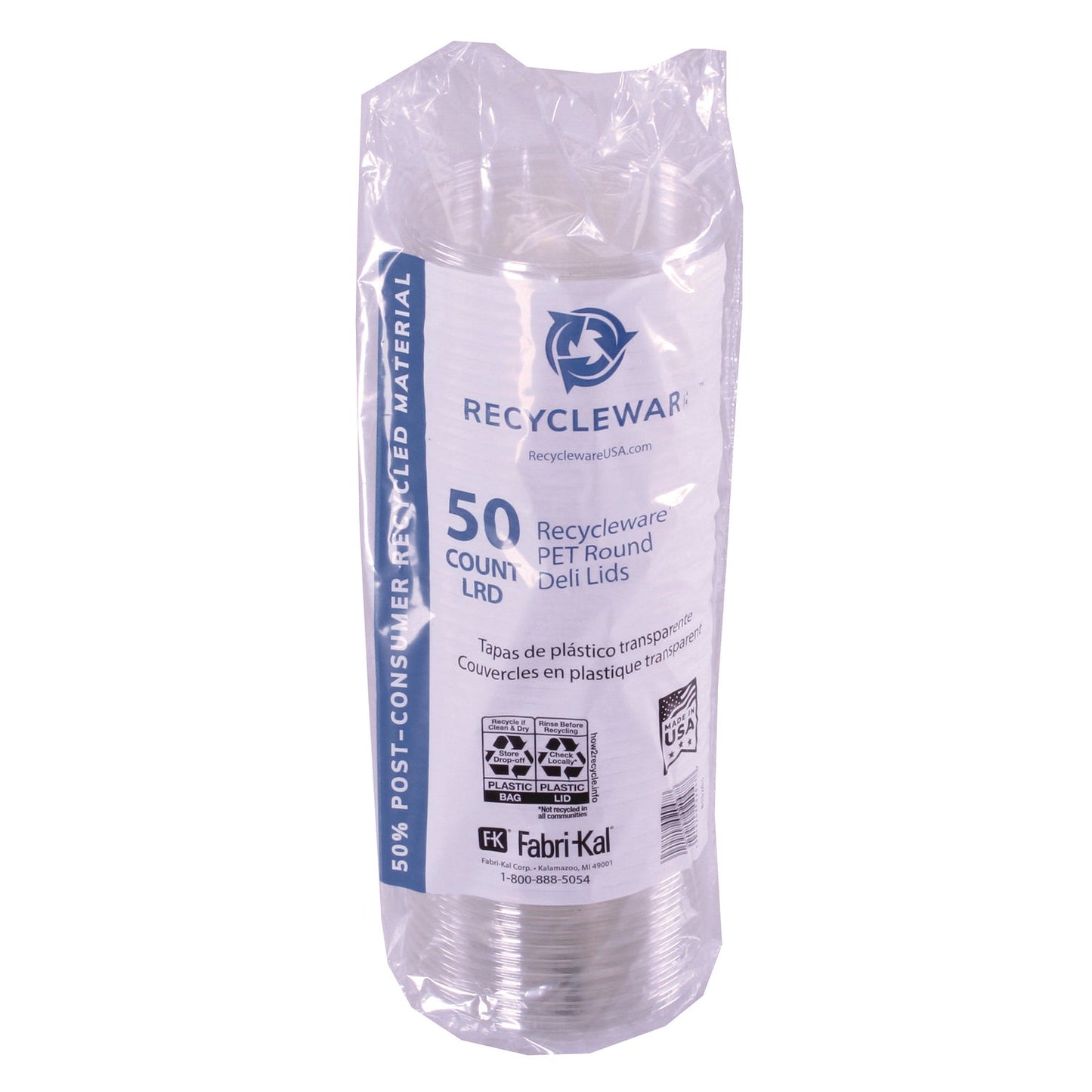fabri-kal-r-recycleware-round-deli-container-lids-flat-plug-fit-clear-plastic-500-carton-fablrd_2
