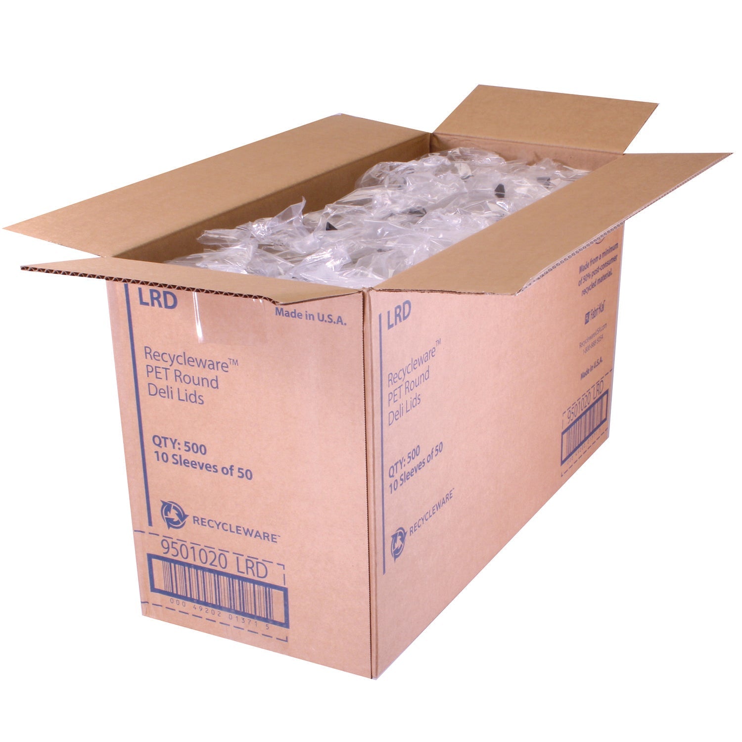 fabri-kal-r-recycleware-round-deli-container-lids-flat-plug-fit-clear-plastic-500-carton-fablrd_4