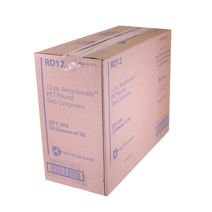 fabri-kal-r-recycleware-round-deli-container-12-oz-4-6-diameter-x-2-3-h-clear-plastic-500-carton-fabrd12_3