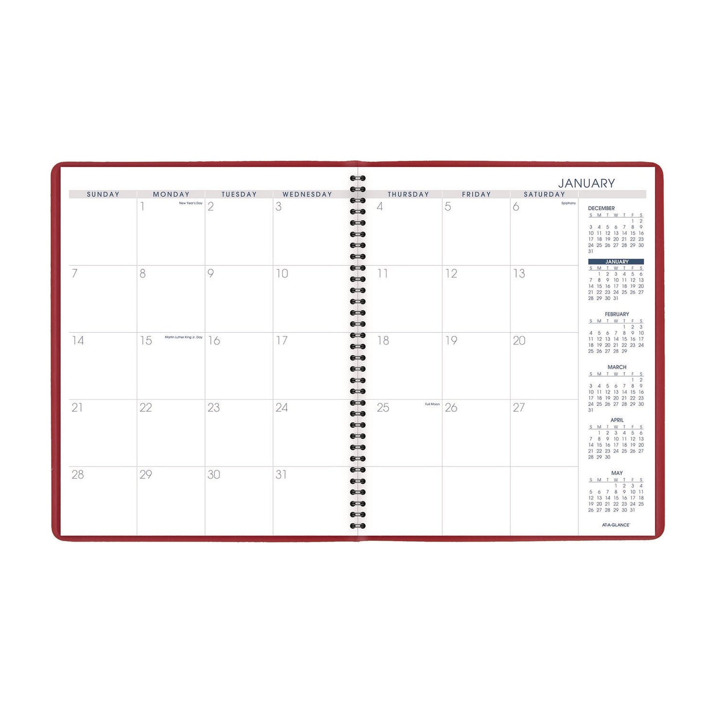 AT-A-GLANCE® Fashion Monthly Planner, 11 x 9, Red/Gold Cover, 15-Month: Jan 2024 to March 2025 (AAG702501324)