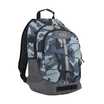 FUEL Terra Sport Bungee Backpack, 15.5", 12.5 x 7.75 x 18, Midnight Camo (FUE117870STMNC)