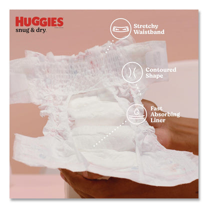 Huggies® Snug and Dry Diapers, Size 4, 22 lbs to 37 lbs, 150/Carton (KCM56457)