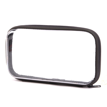 Pep Rally Pencil Pouch, 9.25" x 2.17" x 5.12", Clear/Black (RLY61748)
