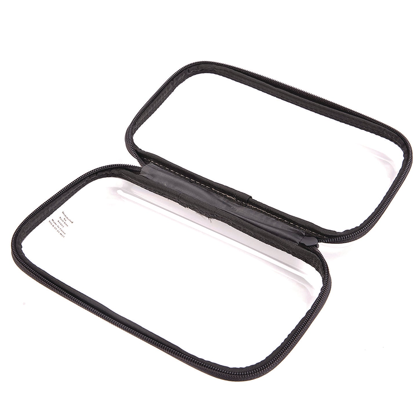 Pep Rally Pencil Pouch, 9.25" x 2.17" x 5.12", Clear/Black (RLY61748)