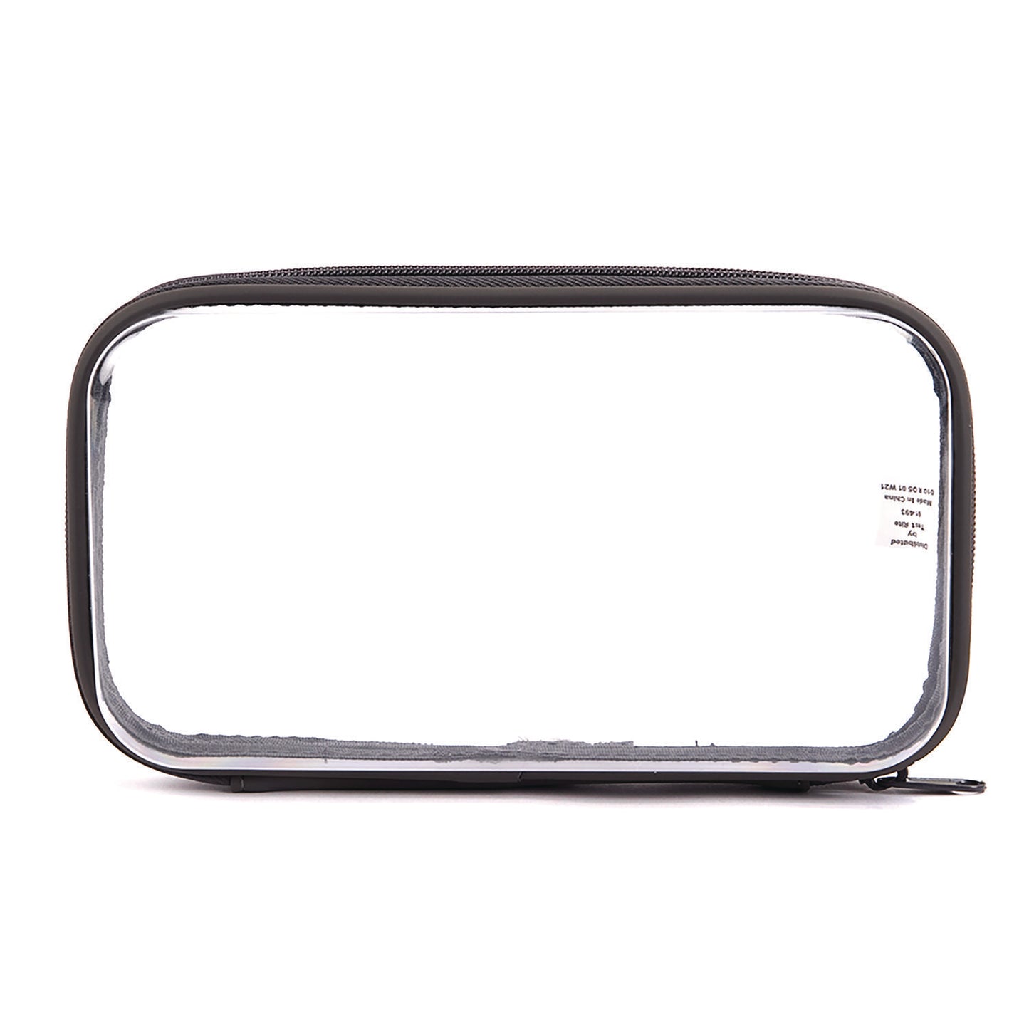 Pep Rally Pencil Pouch, 9.25" x 2.17" x 5.12", Clear/Black (RLY61748)