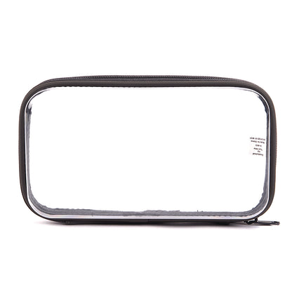 Pep Rally Pencil Pouch, 9.25" x 2.17" x 5.12", Clear/Black (RLY61748)