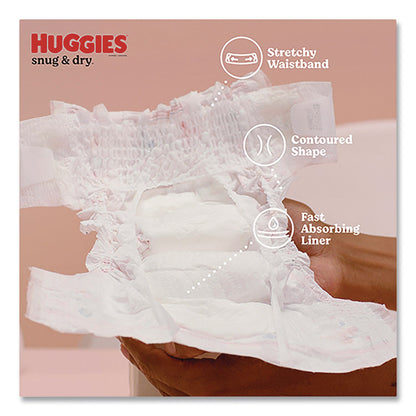 Huggies® Snug and Dry Diapers, Size 3, 16 lbs to 28 lbs, 168/Carton (KCM56456)