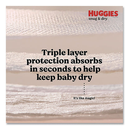 Huggies® Snug and Dry Diapers, Size 3, 16 lbs to 28 lbs, 168/Carton (KCM56456)