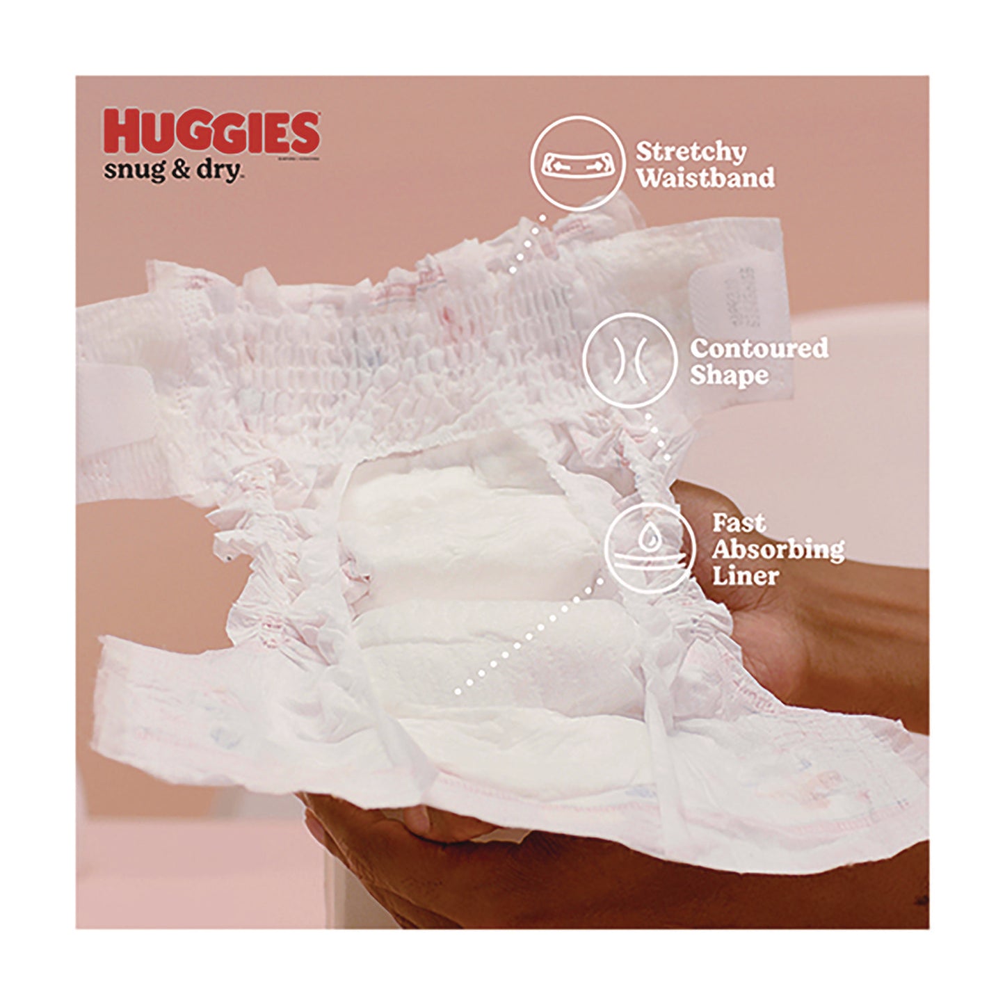 Huggies® Snug and Dry Diapers, Size 2, 12 lbs to 18 lbs, 116/Carton (KCM56433)