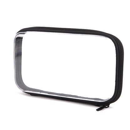 Pep Rally Pencil Pouch, 9.25" x 2.17" x 5.12", Clear/Black (RLY61748)
