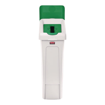 rubbermaid-commercial-slim-jim-recycling-station-kit-1-stream-paper-23-gal-plastic-green-gray-rcp2185054_1