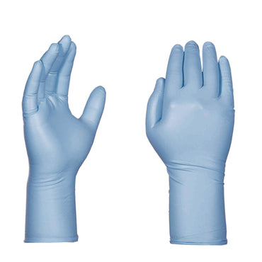 GloveWorks® by AMMEX® Blue Nitrile Exam Gloves, Powder-Free, Large, 8 mil Thick, 11.6" Long, Blue, 50/Box, 10 Boxes/Carton (AXCGPNHD66100)