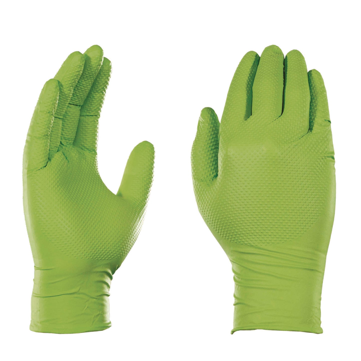 GloveWorks® by AMMEX® Heavy-Duty Industrial Nitrile Gloves, Powder-Free, Medium, 8 mil Thick, 9.5" Long, Green, 100/Box, 10 Boxes/Carton (AXCGWGN44100CT)