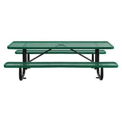 global-industrial-expanded-steel-picnic-table-rectangular-96-x-62-x-29-5-green-top-green-base-legs-gbe277153gn_2