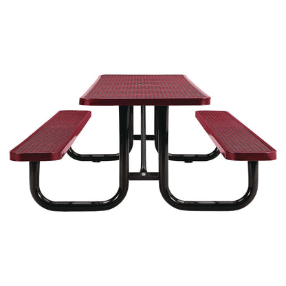 global-industrial-expanded-steel-picnic-table-rectangular-96-x-62-x-29-5-red-top-red-base-legs-gbe277153rd_3