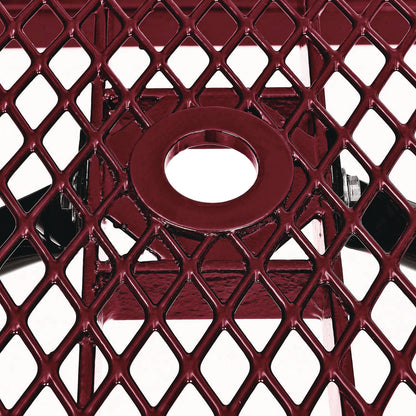 global-industrial-expanded-steel-picnic-table-rectangular-96-x-62-x-29-5-red-top-red-base-legs-gbe277153rd_4