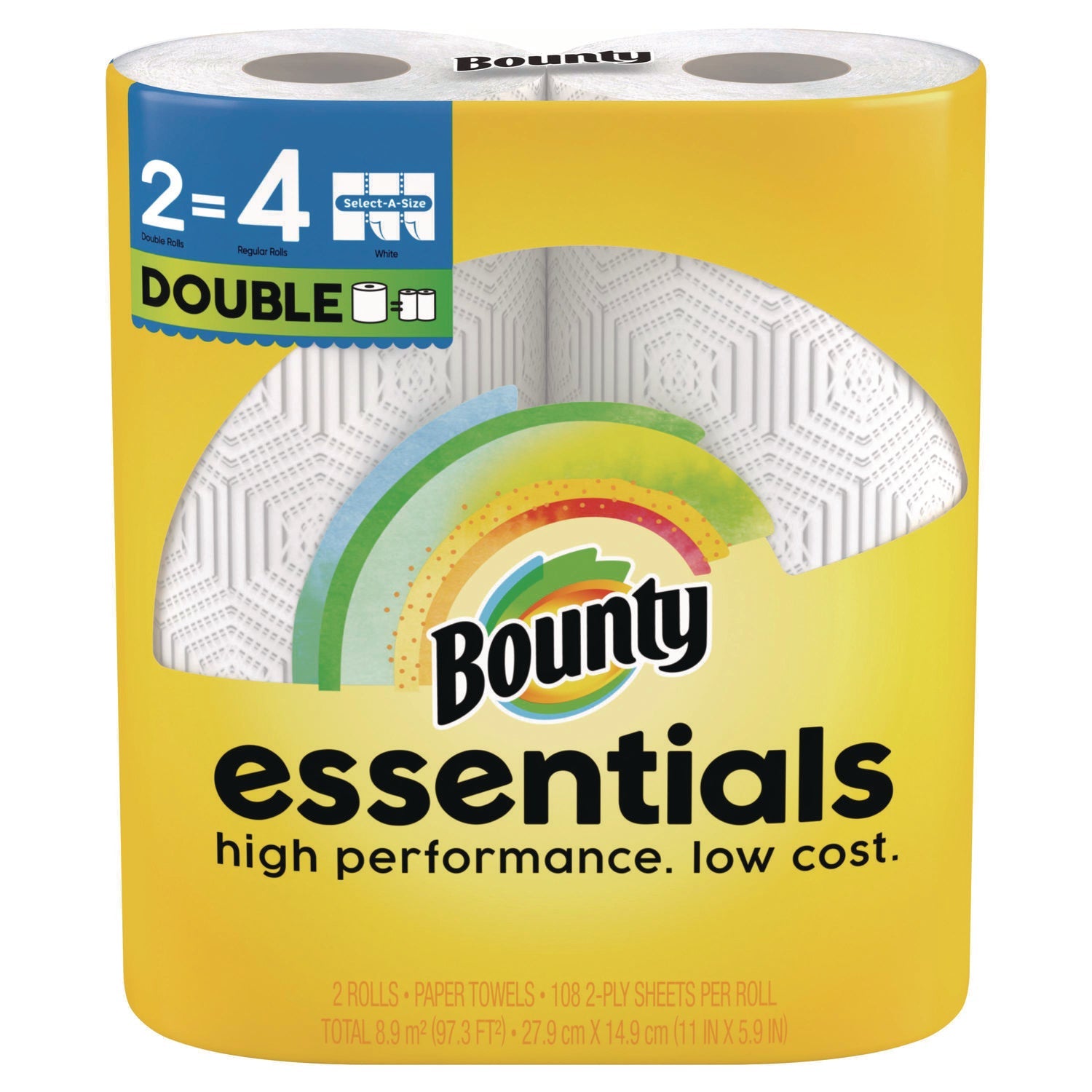bounty-essentials-select-a-size-kitchen-roll-paper-towels-2-ply-white-108-sheets-roll-2-pack-8-packs-carton-pgc14019_1