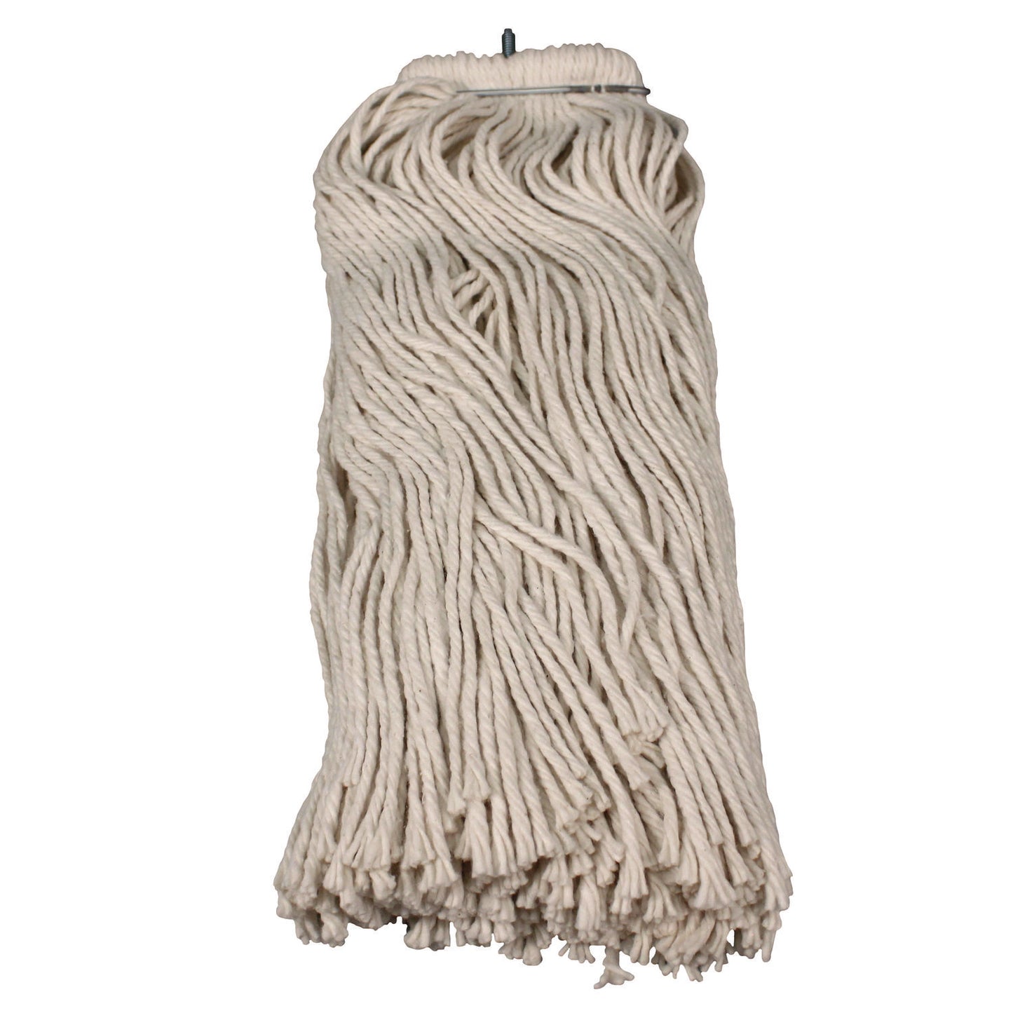 Impact® Layflat Regular Screw-Type Mop Head, Cotton, 24 oz, 1" Headband, White (IMP12124)
