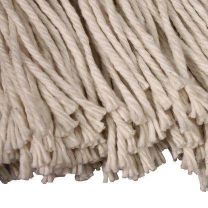 Impact® Layflat Regular Screw-Type Mop Head, Cotton, 24 oz, 1" Headband, White (IMP12124)