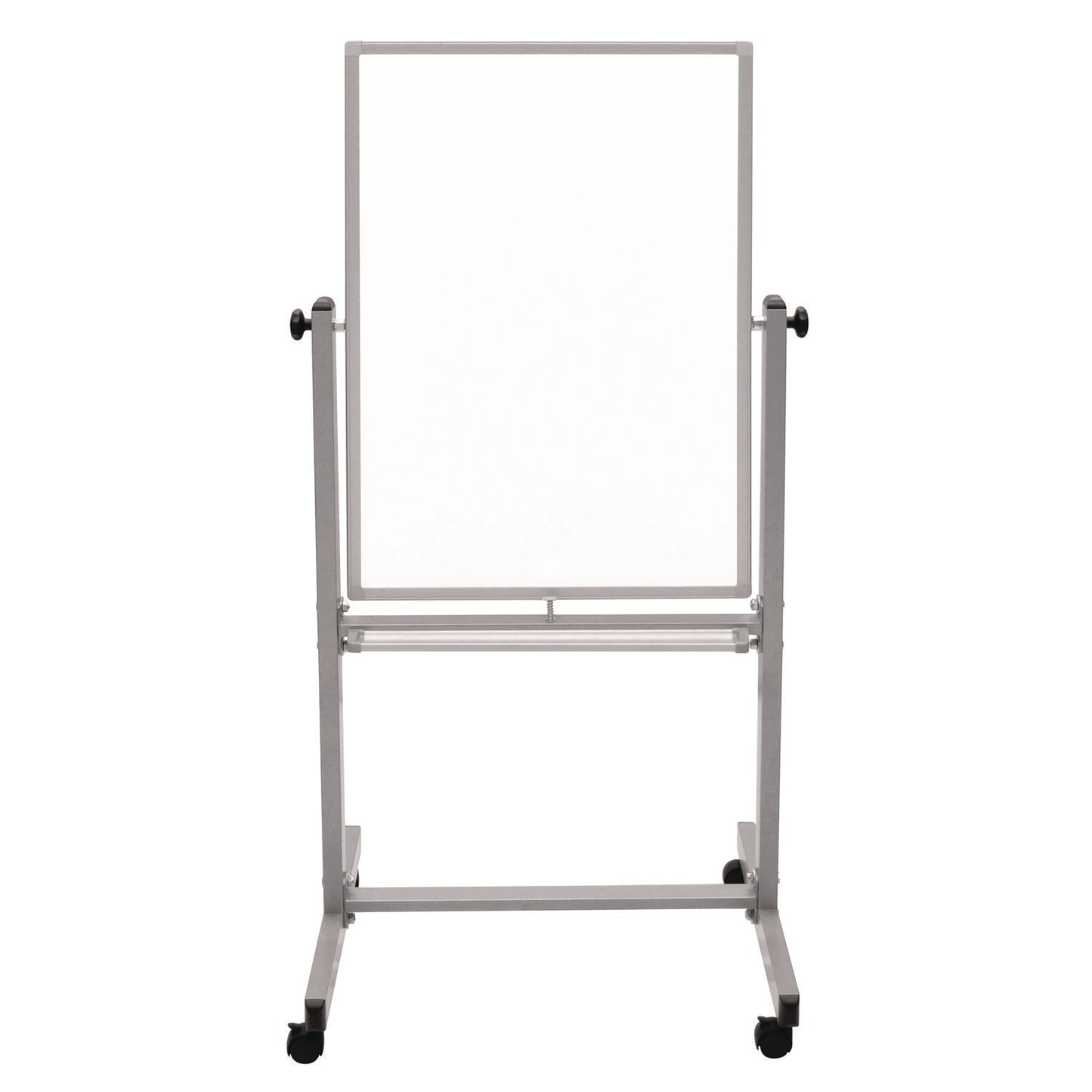 Luxor Mobile Magnetic Whiteboard, 24" x 36", White Surface, Satin Aluminum Frame (LXCL270)