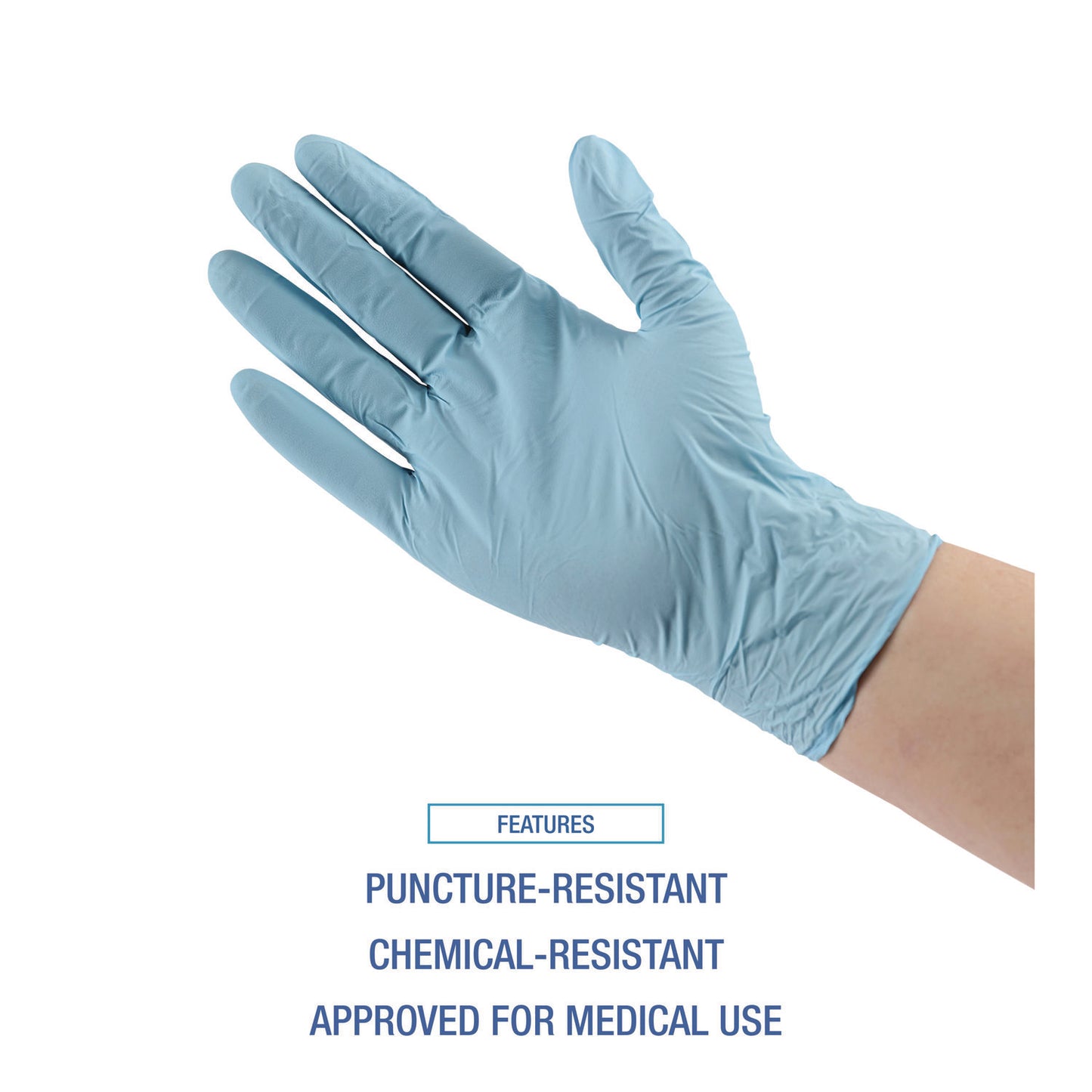 Boardwalk® Disposable Examination Nitrile Gloves, Powder-Free, X-Small, 5 mil Thick, 9.5" Long, Blue, 100/Box (BWK382XSBXA)