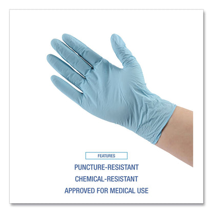 Boardwalk® Disposable Examination Nitrile Gloves, Powder-Free, XX-Large, 5 mil Thick, 9.5" Long, Blue, 100/Box (BWK382XXLBXA)