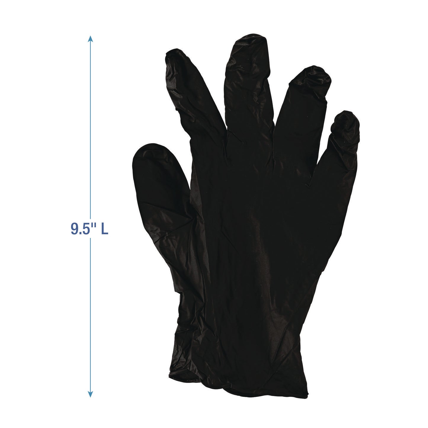 Boardwalk® 396 Series Disposable General-Purpose Nitrile Gloves, Powder-Free, XX-Large, 4.4 mil Thick, 9.5" Long, Black, 100/Box (BWK396XXLBXA)