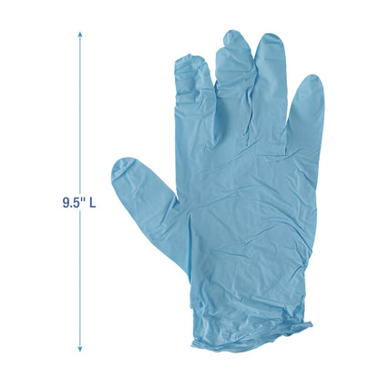 Boardwalk® Disposable Examination Nitrile Gloves, Powder-Free, X-Small, 5 mil Thick, 9.5" Long, Blue, 100/Box (BWK382XSBXA)
