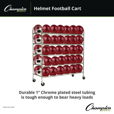 champion-sports-60-helmet-football-cart-five-shelves-metal-176-lb-capacity-24-x-61-x-65-chrome-csifbhc_2