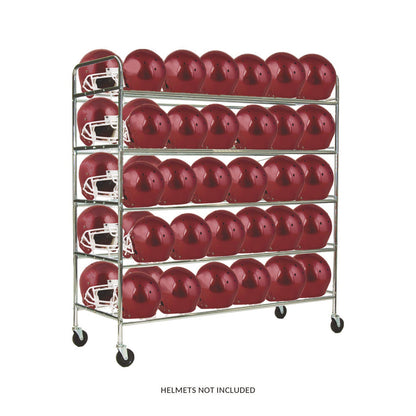 champion-sports-60-helmet-football-cart-five-shelves-metal-176-lb-capacity-24-x-61-x-65-chrome-csifbhc_4