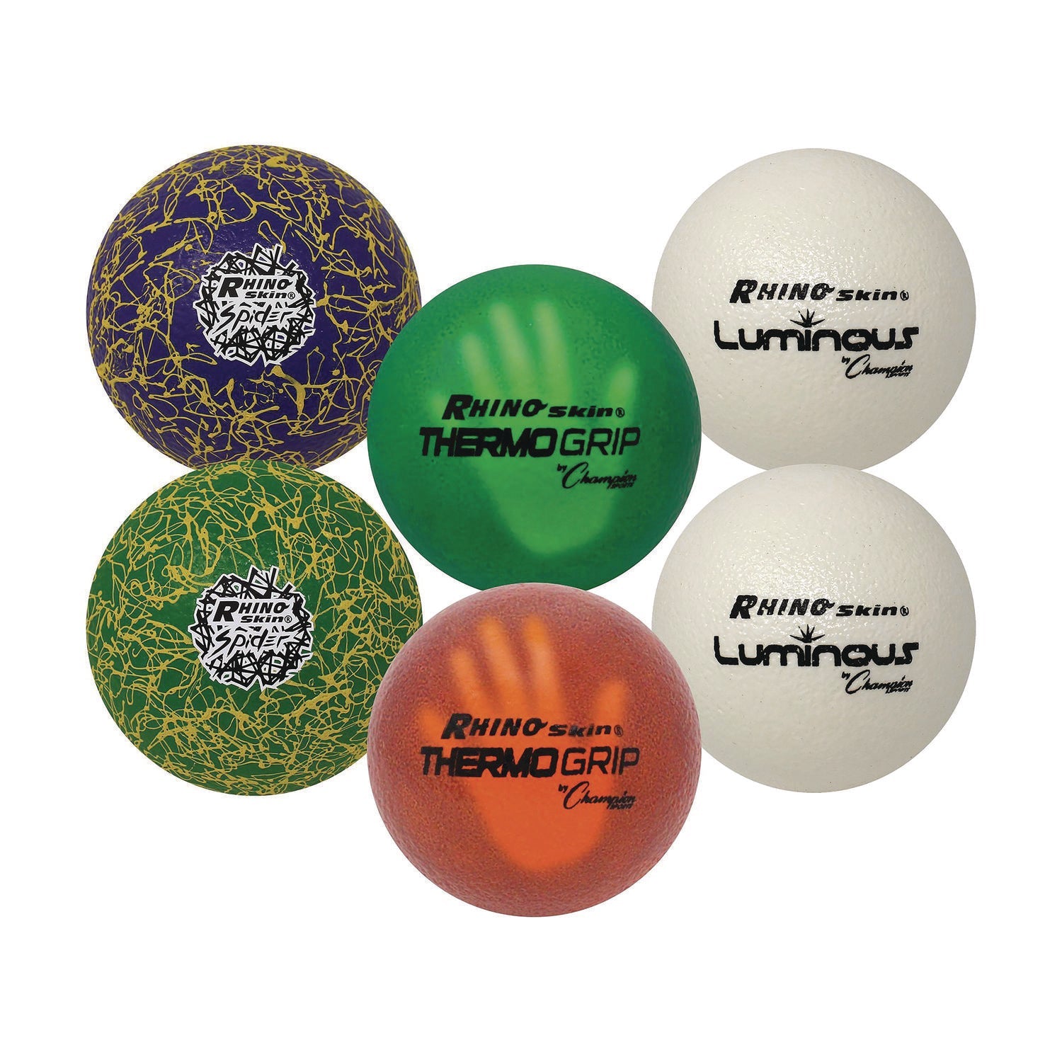 champion-sports-rhino-skin-variety-dodgeball-set-6-3-diameter-luminous-spider-thermogrip-6-set-csirxvarietyset_7