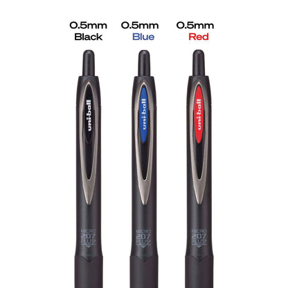 uniball-207-plus-gel-pen-retractable-micro-0-5-mm-black-ink-black-barrel-dozen-ubc70606_8