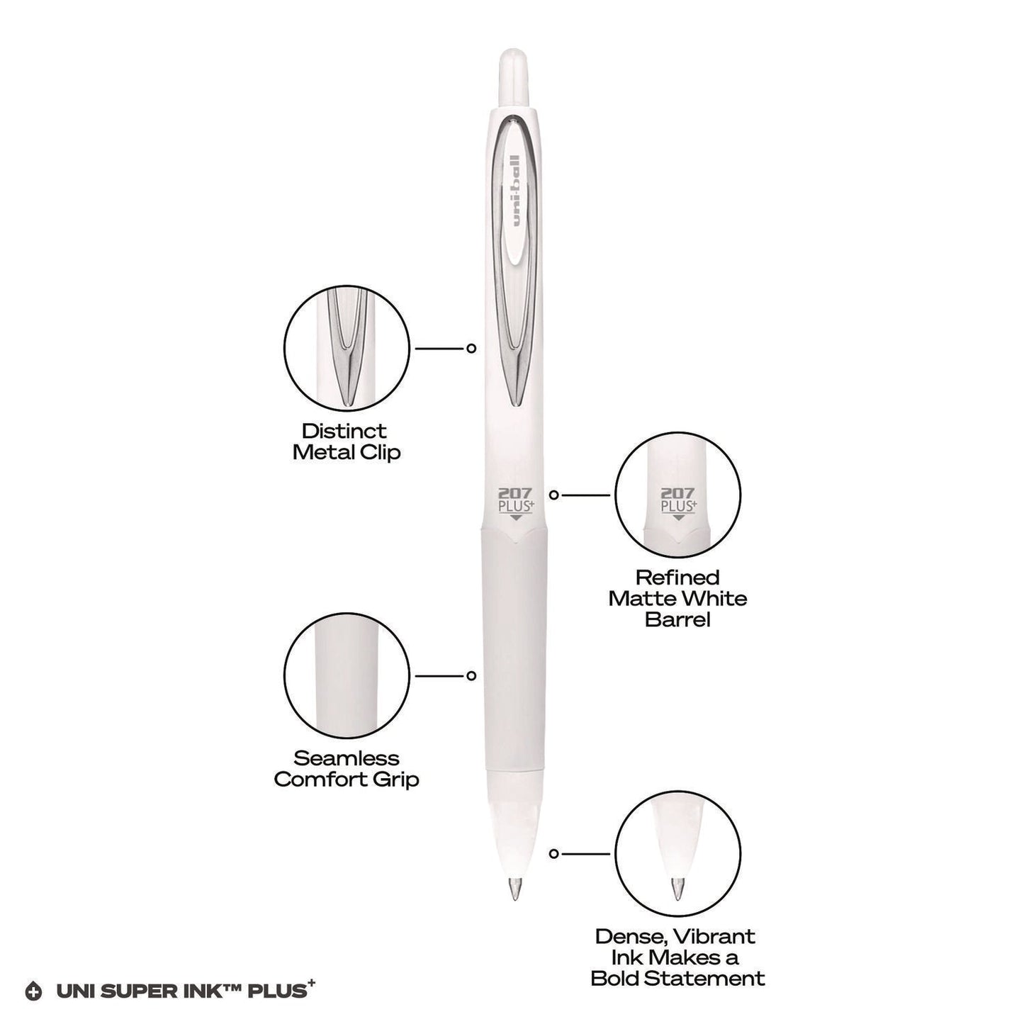 uniball-207-plus-gel-pen-retractable-medium-0-7-mm-black-ink-white-barrel-dozen-ubc70706_6