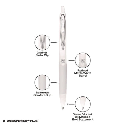 uniball-207-plus-gel-pen-retractable-medium-0-7-mm-black-ink-white-barrel-dozen-ubc70706_6