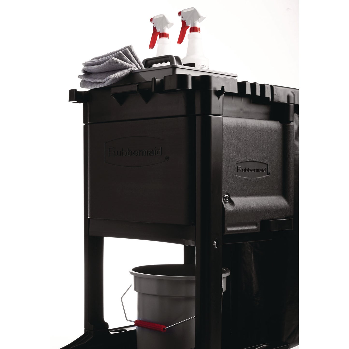 Rubbermaid® Commercial Cleaning Cart Locking Door Kit, Black (RCP1861443)