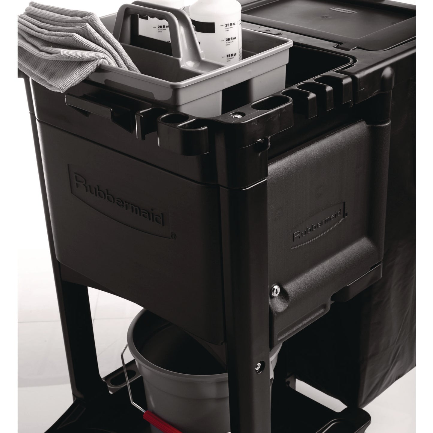 Rubbermaid® Commercial Cleaning Cart Locking Door Kit, Black (RCP1861443)