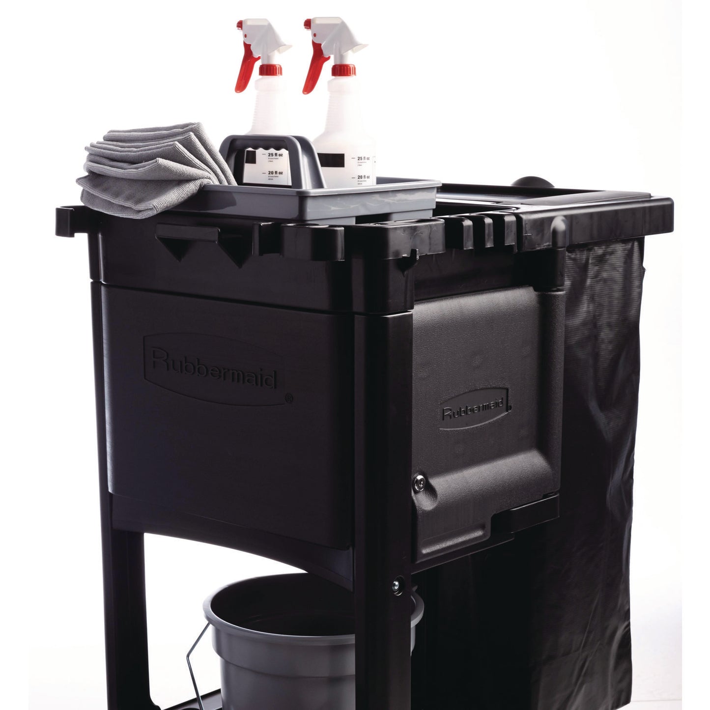 Rubbermaid® Commercial Cleaning Cart Locking Door Kit, Black (RCP1861443)