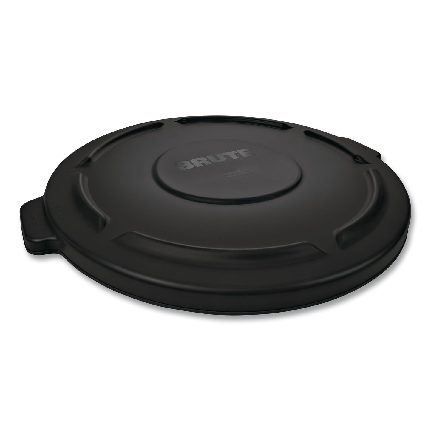 Rubbermaid® Commercial BRUTE Self-Draining Flat Top Lids for 32 gal Round BRUTE Containers, 22.25" Diameter, Black (RCP1867532EA)