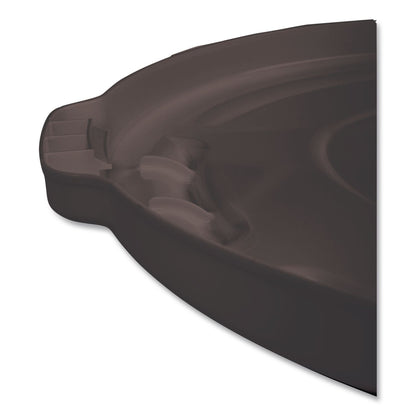 Rubbermaid® Commercial BRUTE Self-Draining Flat Top Lids for 32 gal Round BRUTE Containers, 22.25" Diameter, Black (RCP1867532EA)